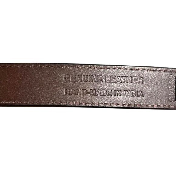 Smith & Wesson Mens Genuine Leather Brown Reinforced Gun Belt With Brass Buckle - Picture 3 of 7